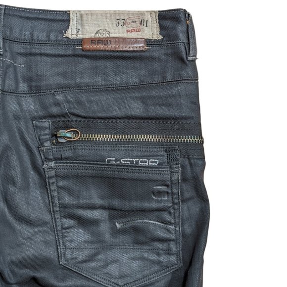 G-Star Raw 3301 PLUS SUDDEN STRAIGHT Metallic Black Women's Jeans Size W27 L32 - Picture 4 of 11